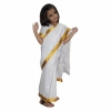 Indian State Folk Dance White Saree Costume 2