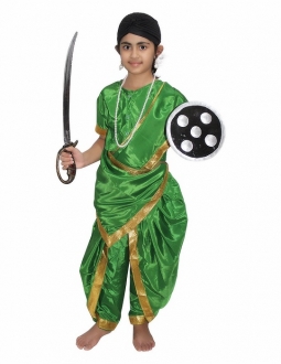 Rani Laxmi Bai GREEN Costume Freedom Fighter